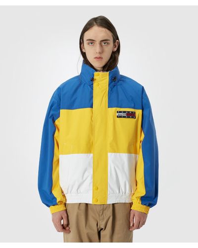 yellow and blue tommy hilfiger jacket