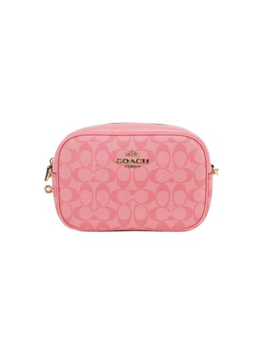 Coach x BAPE Box Crossbody Pink in Canvas/Leather - US