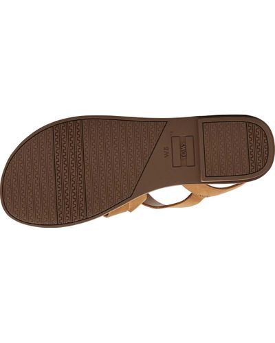TOMS Tan Leather Women's Sicily Sandals in Brown - Lyst