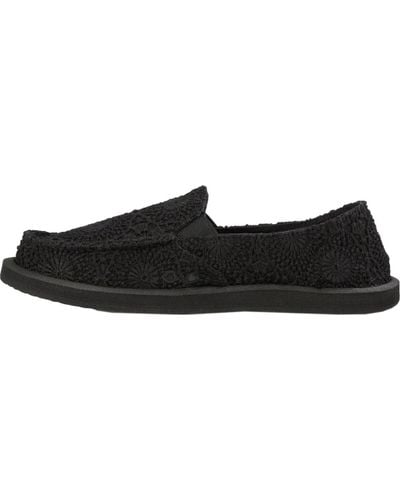 Sanuk women's donna on sale crochet loafer flat