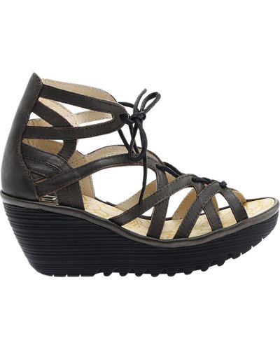 FLY London Womens YUKE663FLY Wedge Sandal FLY London Womens YUKE663FLY Wedge Sandal