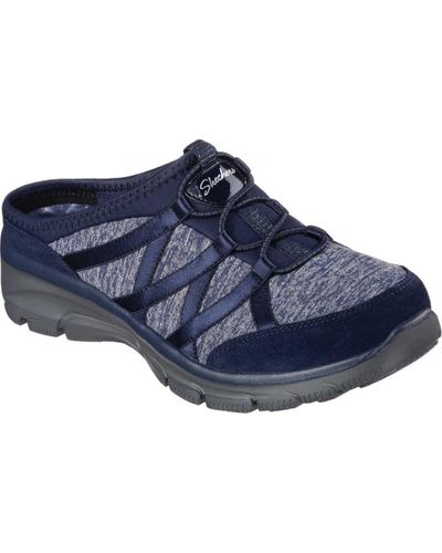 Skechers Suede Relaxed Fit Easy Going Rolling Sneaker Clog in Navy ...