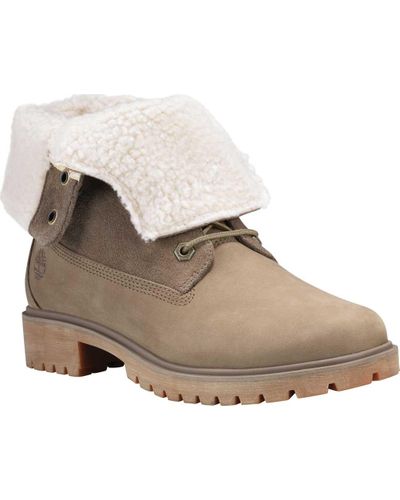 timberland jayne teddy fleece fold down waterproof boot