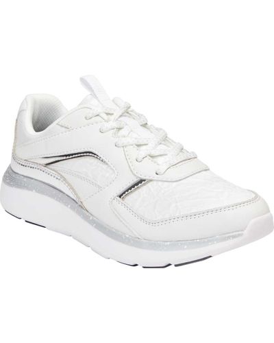 Vionic Adela Sneaker in White Metallic Leather (White) - Lyst