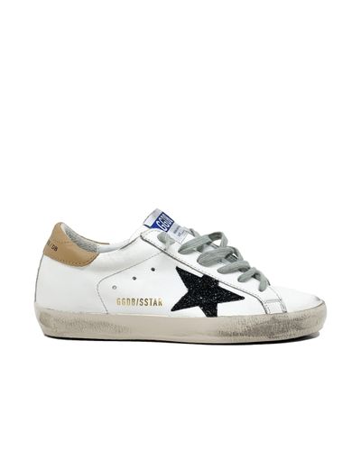 golden goose white and black glitter