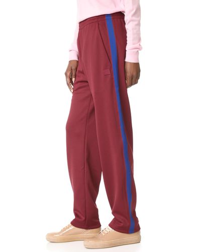 Acne Studios Synthetic Norwich Face Track Pants in Burgundy (Red) - Lyst