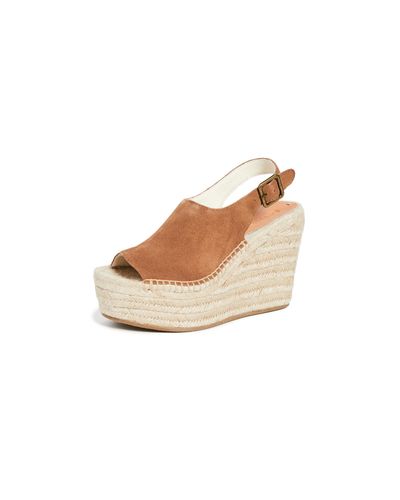 Soludos Leather Sevilla Platform Wedge Espadrilles - Lyst
