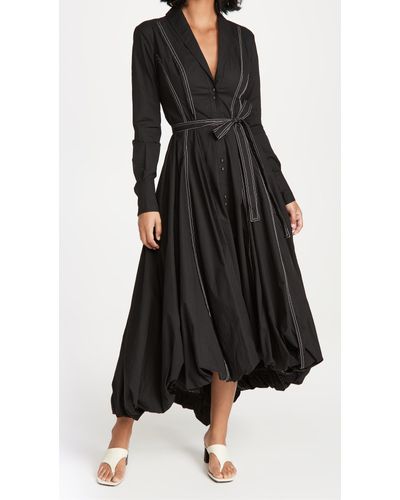 Aje Cotton Quietude Bubble Dress In Black Lyst Aje Cotton Quietude Bubble Dress In Black Lyst