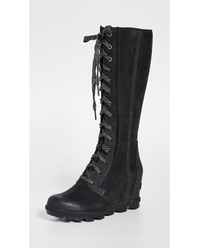 sorel joan of arctic wedge black