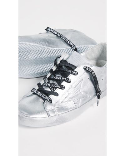 Golden Goose Leather Limited Edition Superstar Sneakers in Silver  (Metallic) | Lyst