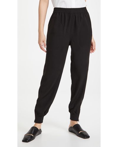 black crepe joggers