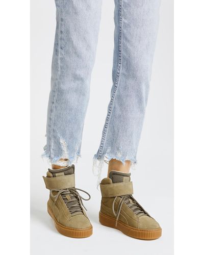 puma platform mid ow black