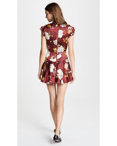 alice and olivia lashay ruffle dress