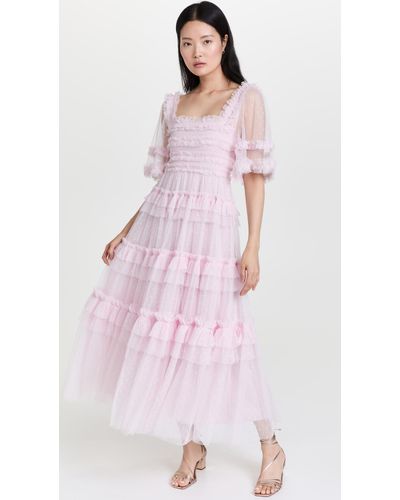 peaches smocked ankle gown