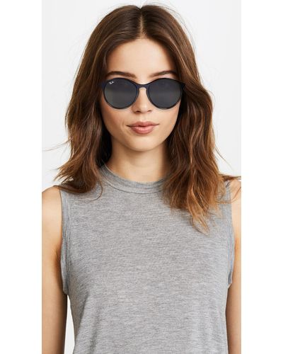 Ray-Ban Rb4371 Oversized Round Sunglasses in Black | Lyst