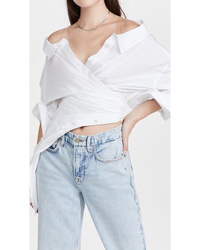 alexander wang deconstructed cotton shirt