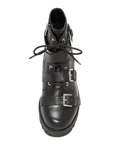 ash razor black leather boot