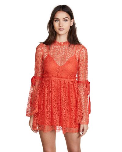 Alice McCALL Lace Back To You Dress in Red - Lyst