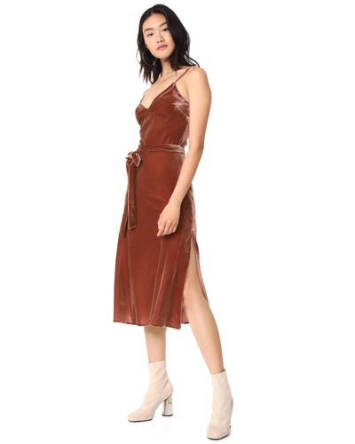 frame velvet slip dress