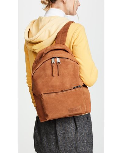 eastpak suede backpack