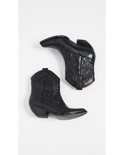 Jeffrey Campbell Leather Calvera Western Boots in Black | Lyst
