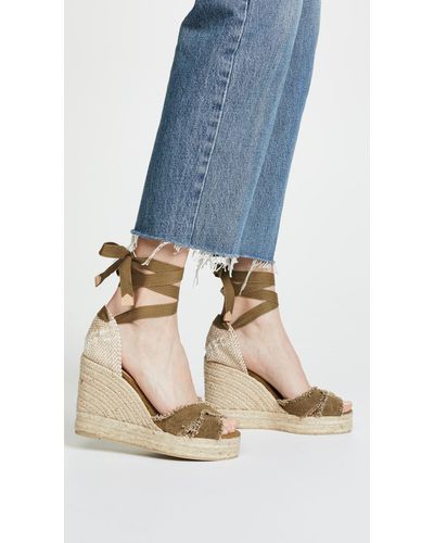 Castaner Canvas Bluma Crisscross Wedges - Lyst
