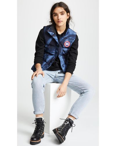 canada goose gilet blue camo