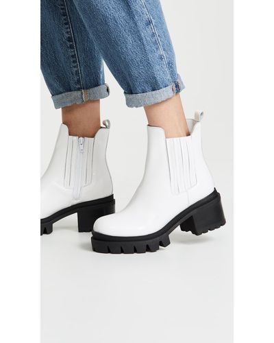 Jeffrey Campbell Leather Fright Lug Sole Chelsea Boots in White - Lyst
