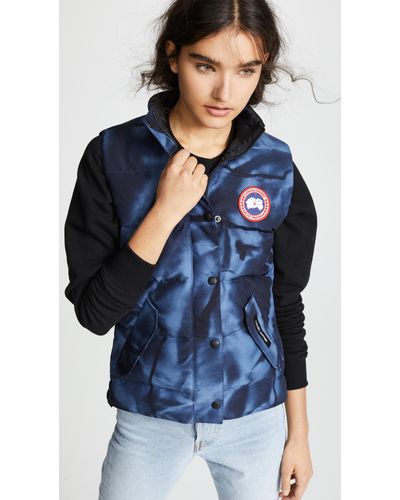 canada goose gilet blue camo