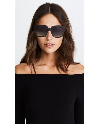 Colorblock acetate square sunglasses Clearance