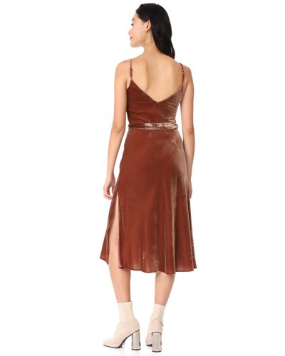 frame velvet slip dress
