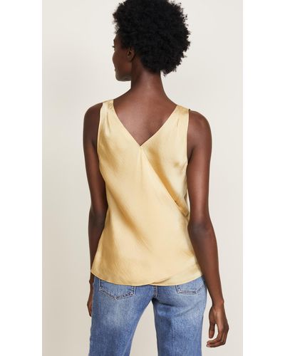 Vince Satin Wrap Tank - Lyst