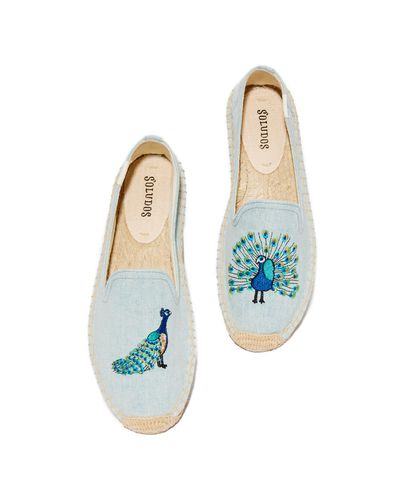 Soludos Cotton Peacock Smoking Slippers 