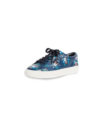 Tory Burch Leather Amalia Sneakers in Blue - Lyst