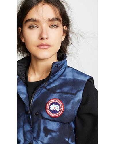 canada goose gilet blue camo