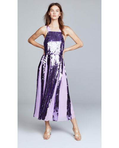 Tibi Silk Sequin Overall Dress in ...