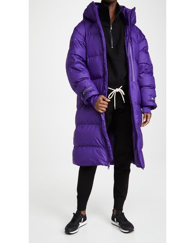 adidas By Stella McCartney Synthetic Long Puffer Jacket in Purple 