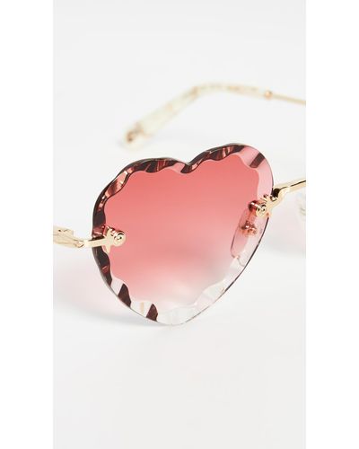 chloe rosie pink sunglasses