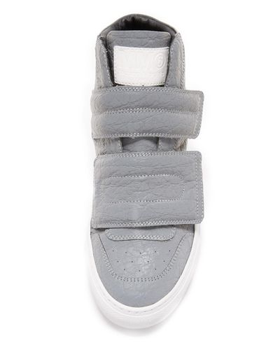 MM6 by Maison Martin Margiela Velcro High Top Sneakers in Silver (Metallic)  | Lyst Canada