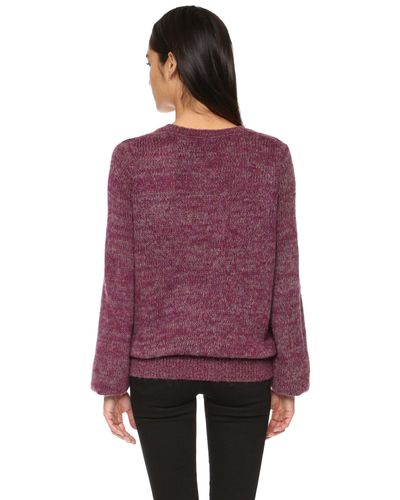 purple wrap sweater