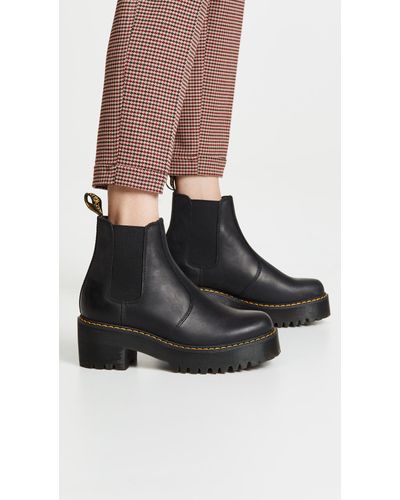 black rometty platform boots