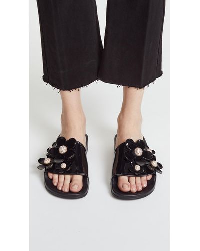 marc jacobs daisy aqua slides