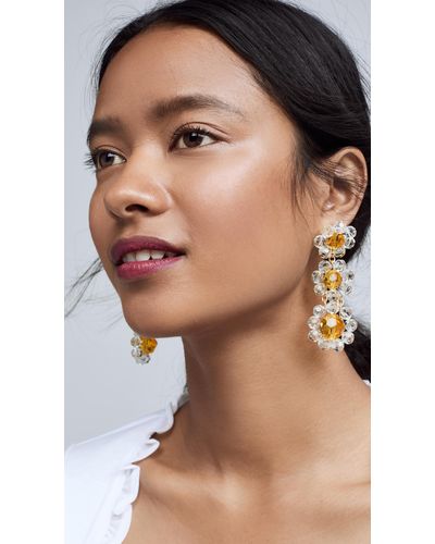 For Love Lemons Synthetic Daisy Beaded Earrings Lyst