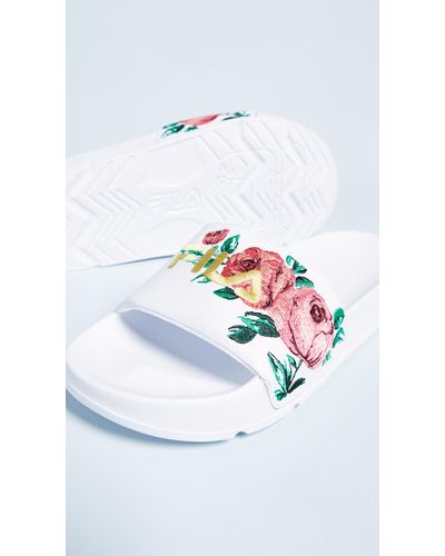 fila floral slides