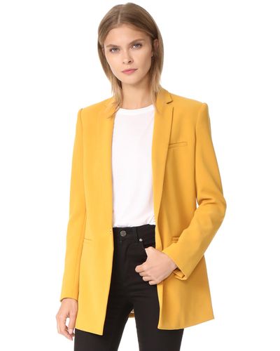 yellow boyfriend blazer