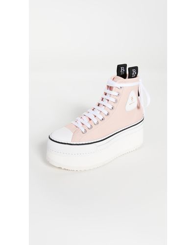 R13 Canvas Platform High Top Sneakers in Pink - Lyst