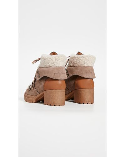 see by chloe eileen flat shearling hiker boots