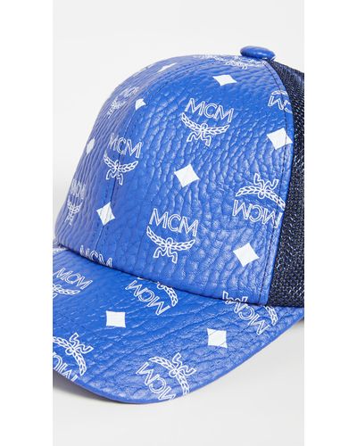 blue mcm hat