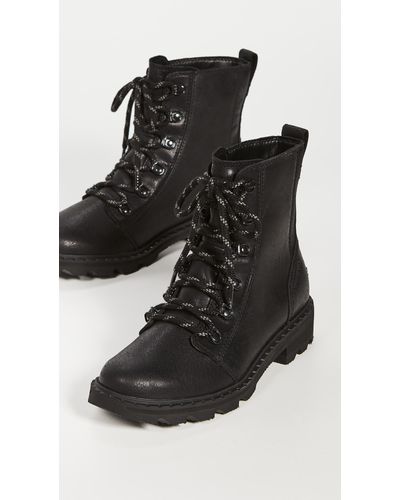 sorel lennox lace women's boots black