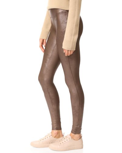 Spanx faux leather leggings bronze Clearance